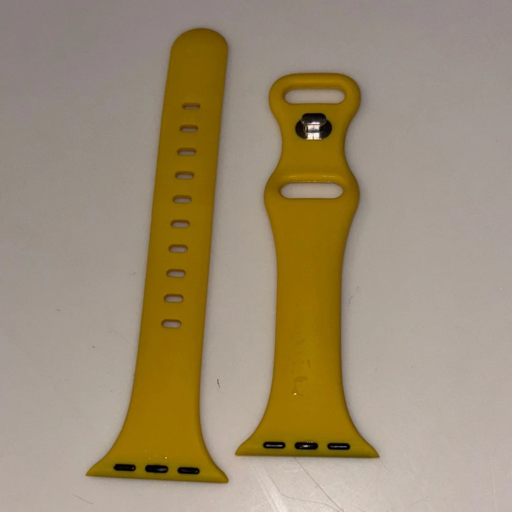 Yellow slim Silicone Sport Band for Apple Watch